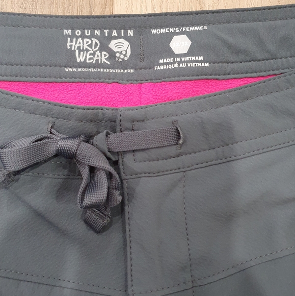 Mountain Hardwear fleece lined pants, grey pink, size 12 / 32 - Picture 4 of 4